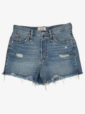 FREE PEOPLE We The Free Makai Denim Cut Off Shorts - Blue - Size 27